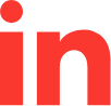 LinkedIn logo in red